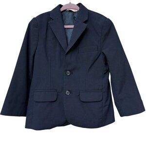 CAT & JACK Toddler Boys Blazer Size 4 Navy Blue Kids Suit Jacket Preppy Formal